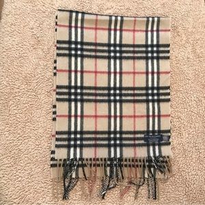 Authentic vintage Burberry London Plaid cashmere scarf